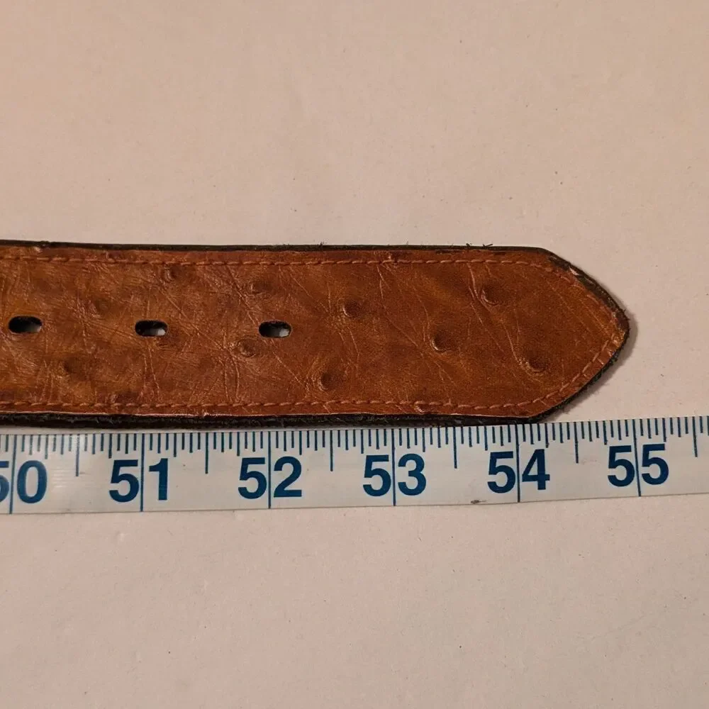 Vintage Leather Conch Scalloped Medallion Western Belt, 45-52